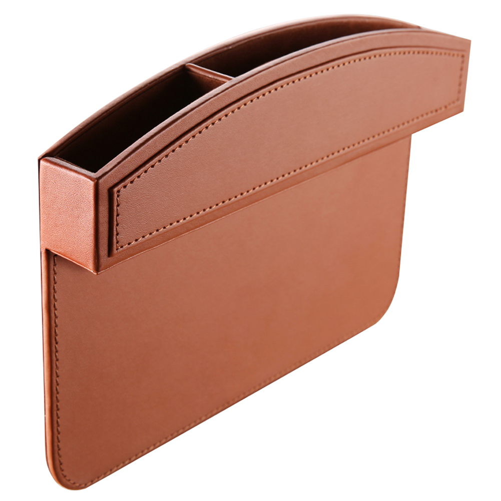 Car Seat Gap Filler-Premium Leather-Side Pocket Organizer Between Seat & Console